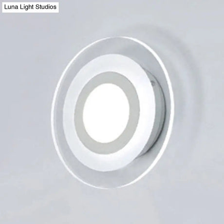 Modern Led Wall Sconce - Triangle/Round/Square Design Warm/White Light Acrylic Simplicity