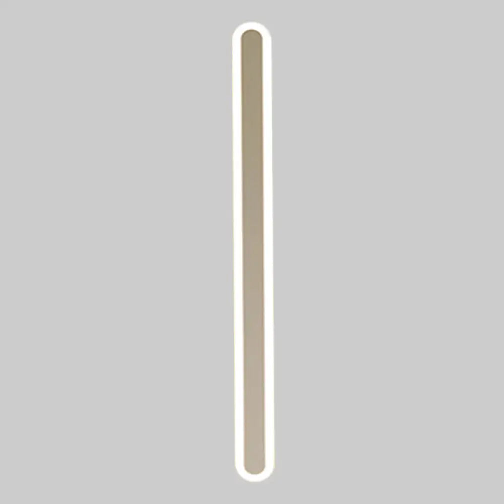 Modern Led Wall Sconce - White Elongated Acrylic Light Warm/White Lighting
