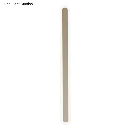 Modern Led Wall Sconce - White Elongated Acrylic Light Warm/White Lighting