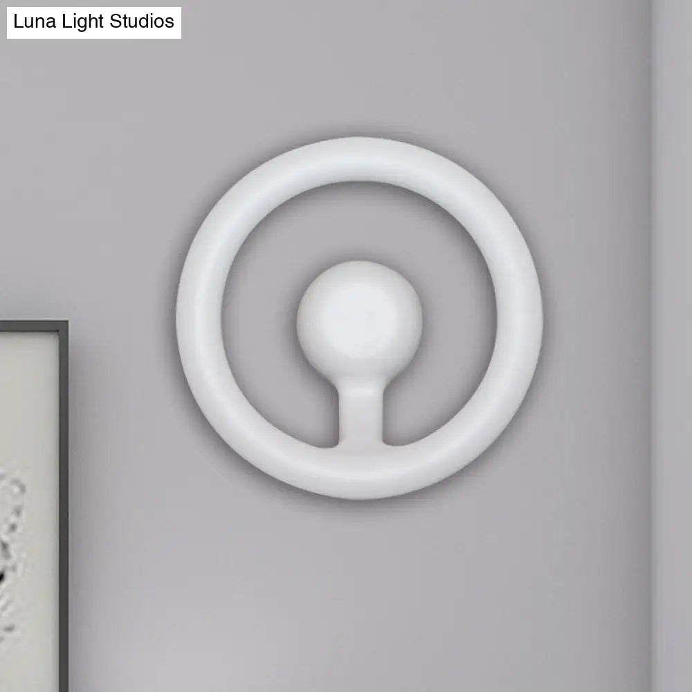 Modern Led Wall Sconce With Black/White Aluminum Shade For Bedroom