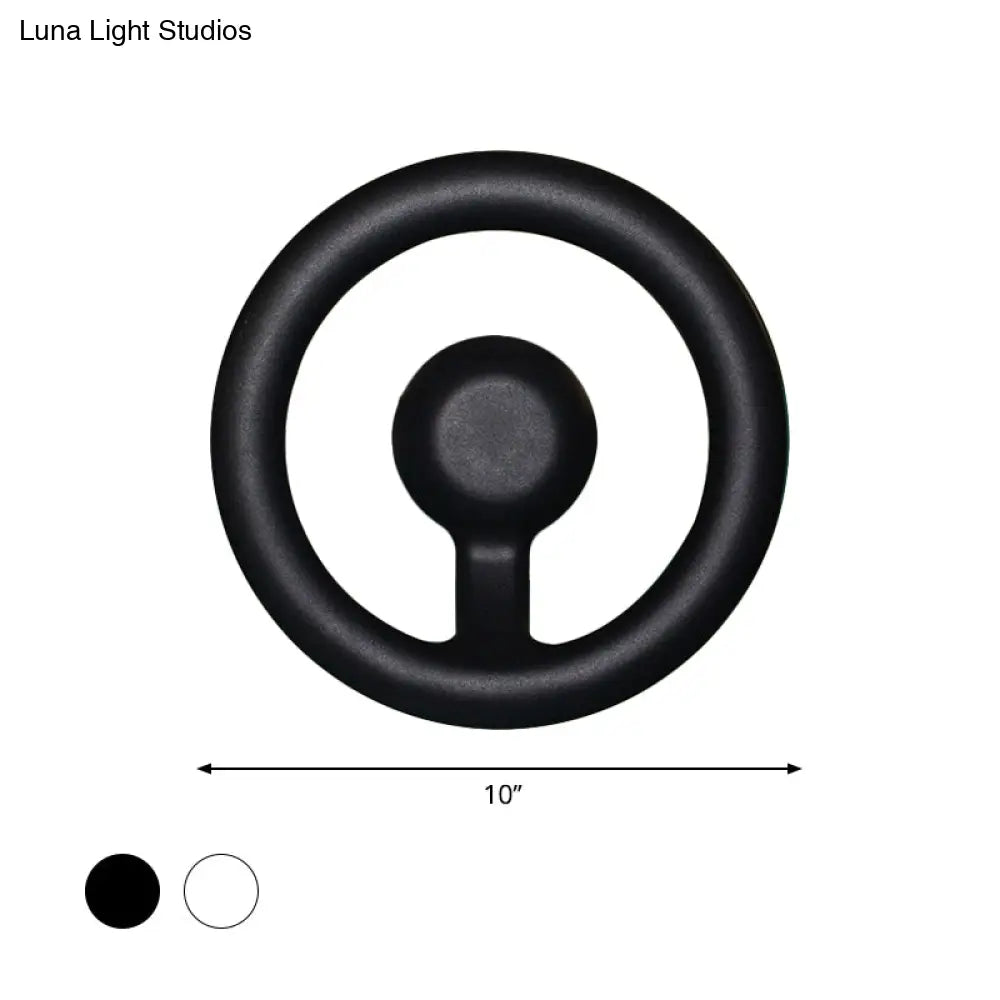 Modern Led Wall Sconce With Black/White Aluminum Shade For Bedroom