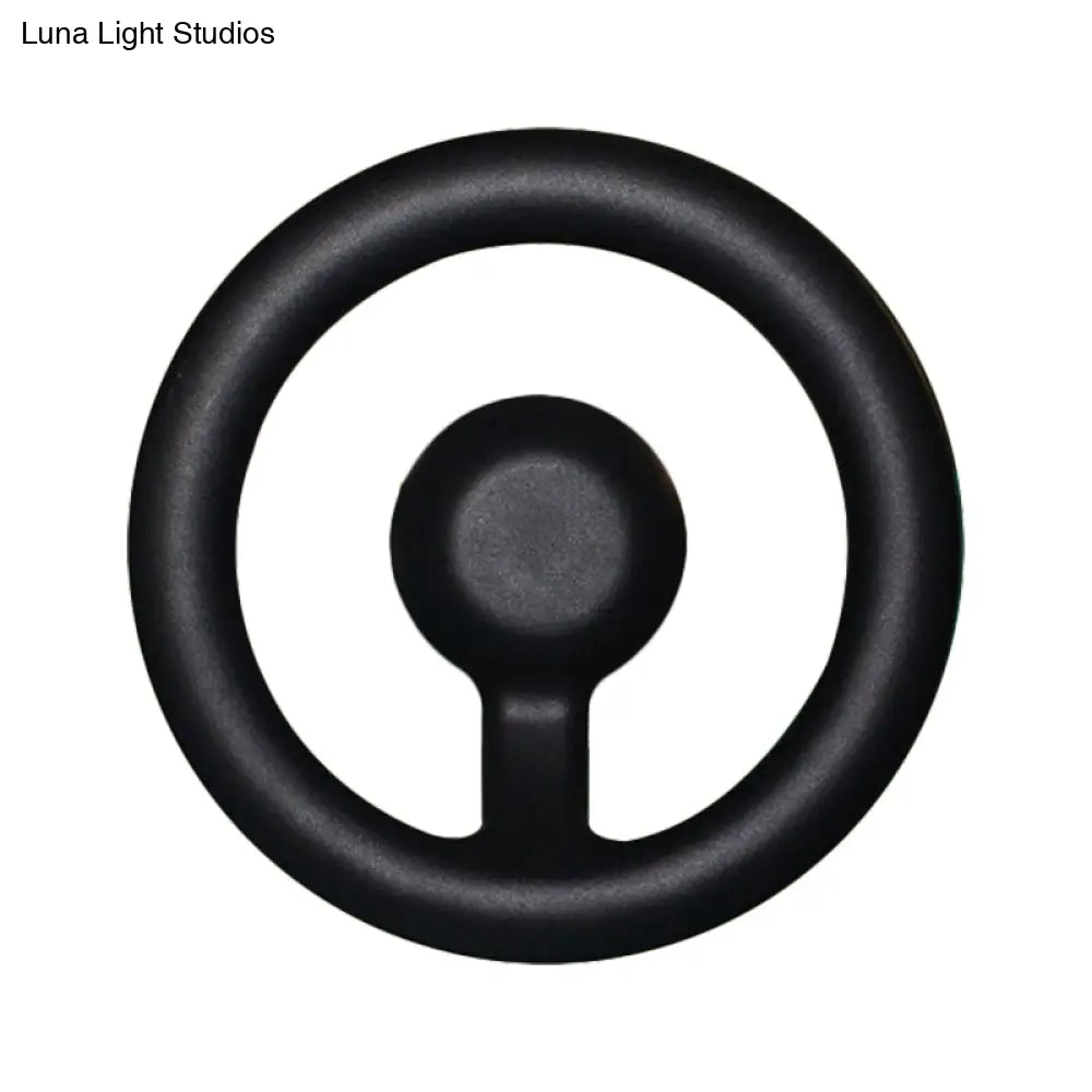 Modern Led Wall Sconce With Black/White Aluminum Shade For Bedroom