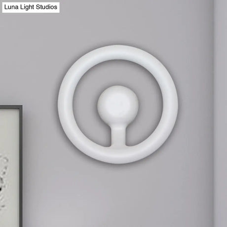 Modern Led Wall Sconce With Black/White Aluminum Shade For Bedroom