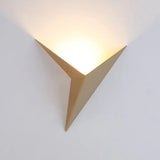 Modern Led Wall Sconce With Simple Triangular Design For Living Room Gold / Warm