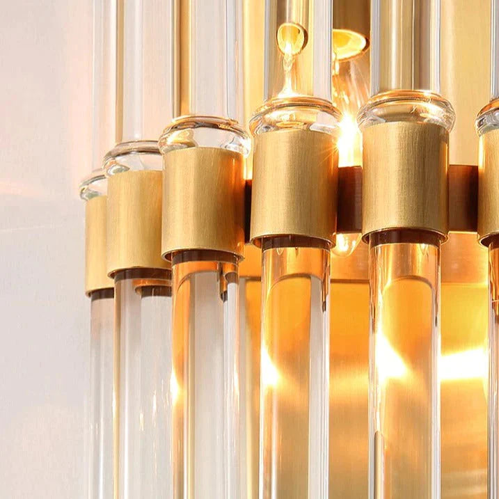 Modernes Licht Luxus Kristall LED Schlafzimmer Nachttischlampe Kupfer Wandleuchte