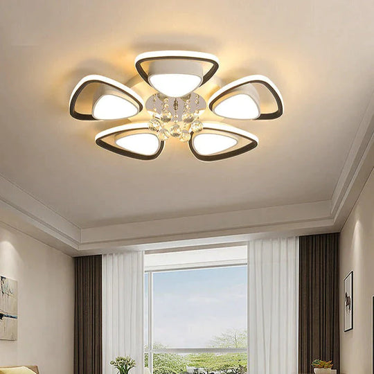 Moderne, leichte, luxuriöse, hochwertige, atmosphärische Kristall-Deckenleuchte