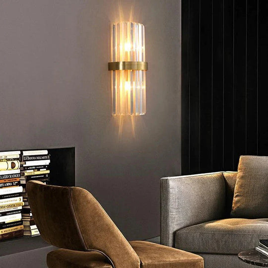 Modernes Licht Luxus Wohnzimmer Hintergrund Kupfer Wandleuchte