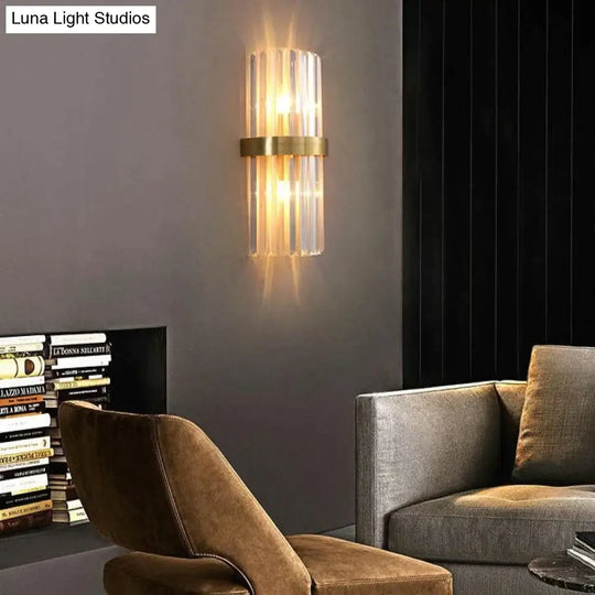 Modern Light Luxury Living Room Background Copper Wall Lamp Lamps