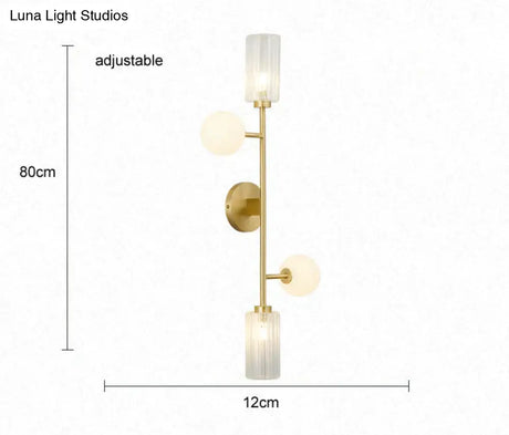 Modern Light Luxury Room Double headed All copper Wall Lamp Includes a light source Copper Wall Lamps