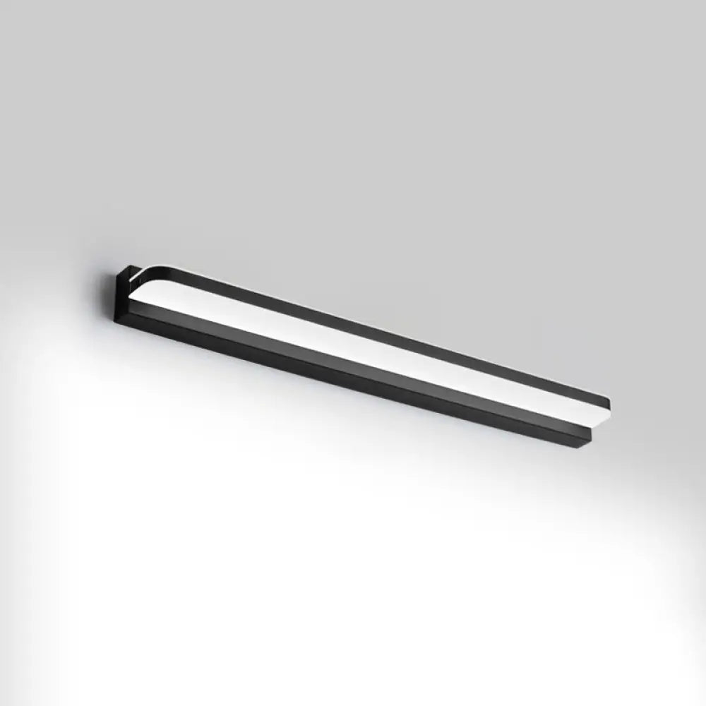 Modern Linear Vanity Wall Lamp Stylish Bathroom Lighting Solution With Multiple Sight Options Black