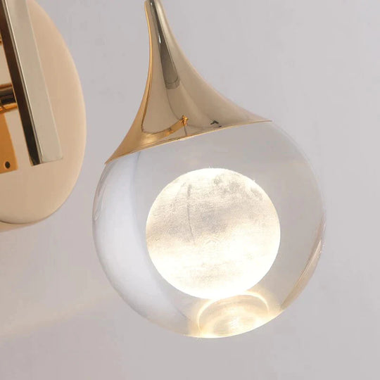 Moderne luxuriöse Kristall-LED-Wandleuchte für Schlafzimmer