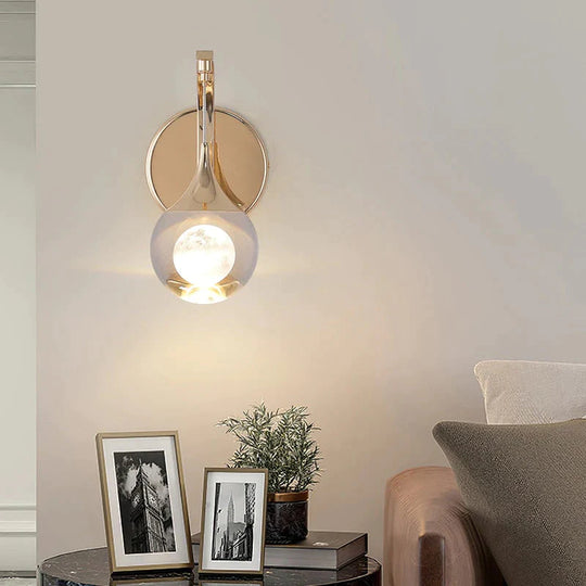 Moderne luxuriöse Kristall-LED-Wandleuchte für Schlafzimmer