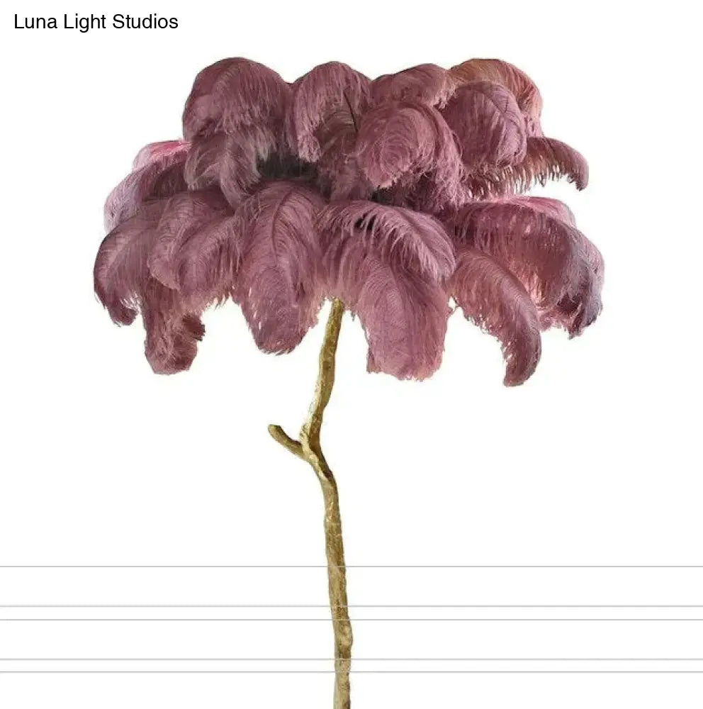 Modern Luxury Feather Floor Lamp Living Room Decoration Light Stand Light Decorative Standing Indoor