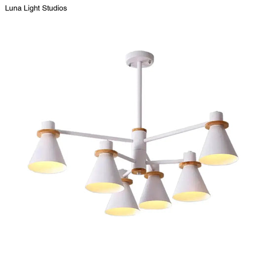 Modern Macaron Pendant Light: Stylish Metallic Chandelier For Child Bedroom