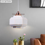 Modern Metal And Wood Pendant Light With Cylinder/Diamond Shade - 1 Black/White