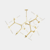 Modern Metal Branch Chandelier - 6/10/14 Lights Black/Gold Hanging Light For Living Room 20 / Gold