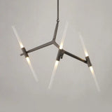 Modern Metal Branch Chandelier - 6/10/14 Lights Black/Gold Hanging Light For Living Room 6 / Black