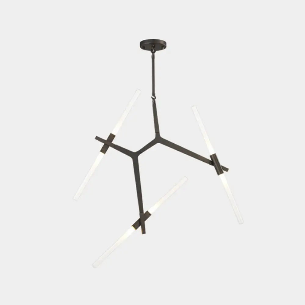 Post-Modern Metal Pendant Ceiling Light Fixture - Branches Design 6 / Black