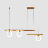 Modern Metal Chandelier Lamp - Round & Linear Design Led Gold Hanging Light Kit 33.5/39/47 Wide