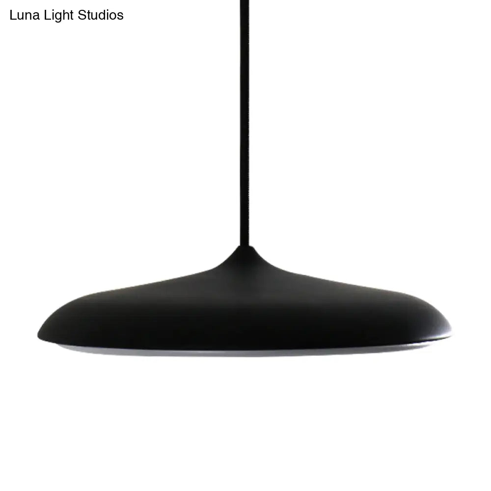 Modern Metal Pendant Light With White/Pink/Yellow Shade - 10/16 Diameter Warm/White Lighting