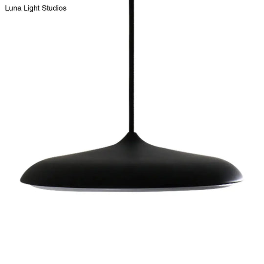 Modern Metal Pendant Light With White/Pink/Yellow Shade - 10/16 Diameter Warm/White Lighting