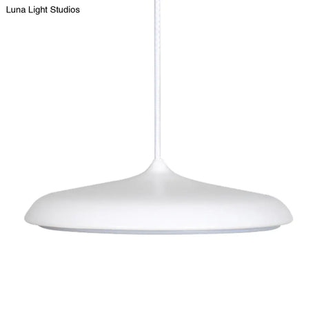 Modern Metal Disk Ceiling Pendant Light - 10’/16’ Diameter 1 White/Pink/Yellow Warm/White