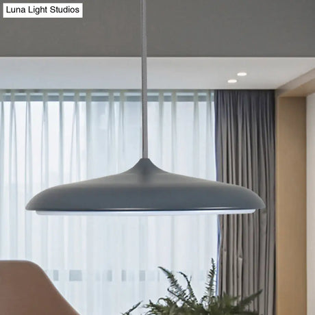 Modern Metal Disk Ceiling Pendant Light - 10’/16’ Diameter 1 White/Pink/Yellow Warm/White