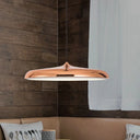 Modern Metal Disk Ceiling Pendant Light - 10’/16’ Diameter 1 White/Pink/Yellow Warm/White