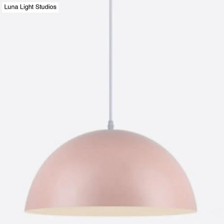 Modern Metal Dome Pendant Light For Dining Room - Contemporary Hanging Fixture