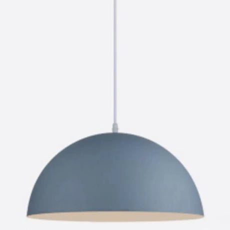 Modern Metal Dome Pendant Light For Dining Room - Contemporary Hanging Fixture Grey