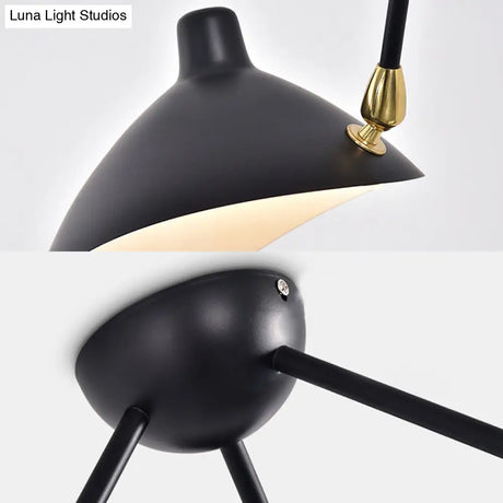 Modern Metal Duckbill Hanging Lamp Black Chandelier With 2/3/5 Lights For Living Room