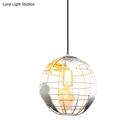 Modern Metal Globe Cage Pendant Light - Ideal For Restaurants