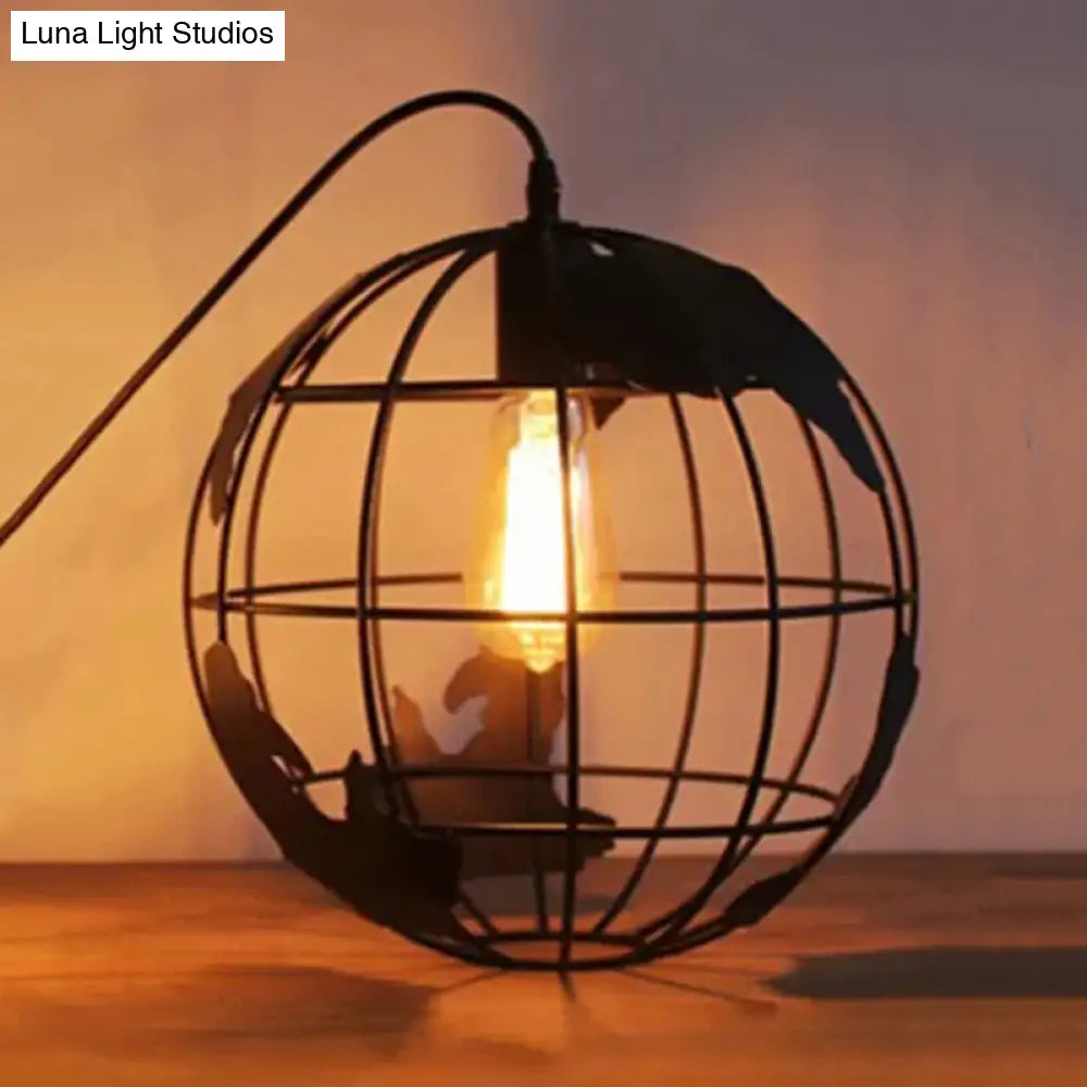 Modern Metal Globe Cage Pendant Light - Ideal For Restaurants
