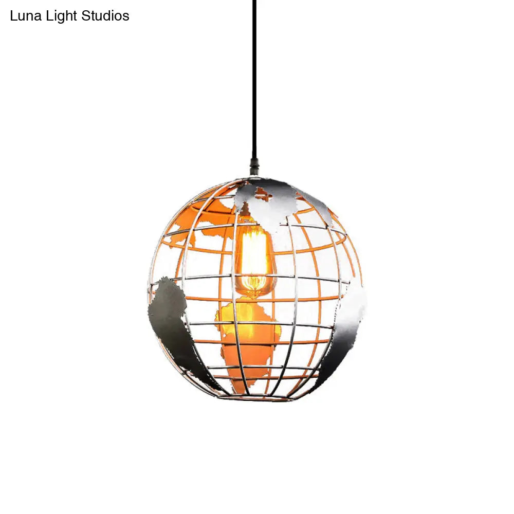 Modern Metal Globe Cage Pendant Light - Ideal For Restaurants