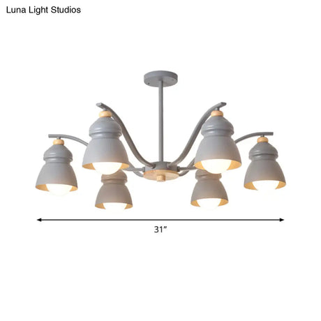 Modern Metal Gourd Pendant Chandelier: Stylish Bedroom Hanging Light Fixture