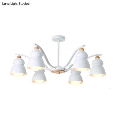 Modern Metal Gourd Pendant Chandelier: Stylish Bedroom Hanging Light Fixture