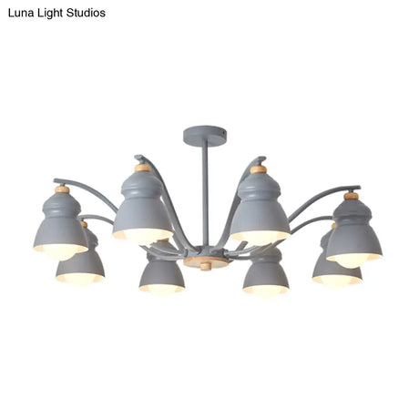 Modern Metal Gourd Pendant Chandelier: Stylish Bedroom Hanging Light Fixture