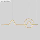 Modern Metal Island Ceiling Light Fixture - Contemporary Design With Led Lighting For Dining Room