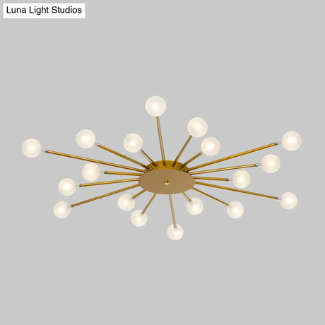 Modern Metal Led Close-To-Ceiling Light For Bedrooms