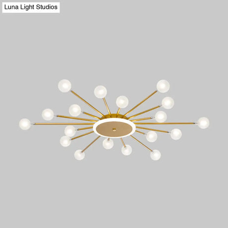 Modern Metal Led Close-To-Ceiling Light For Bedrooms