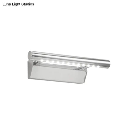 Modern Metal Led Vanity Light In Chrome With Warm/White