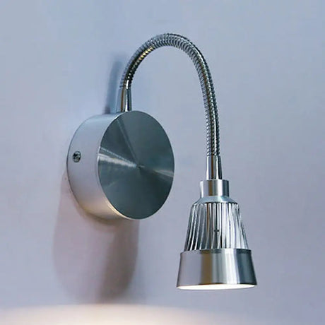 Modern Metal Led Wall Sconce With Adjustable Reading Light In Warm/White Chrome Finish / Warm No