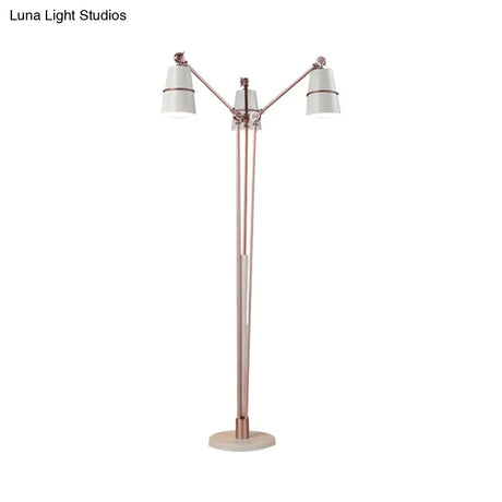 Modern Metal Tree Floor Lamp With 3 Heads For Living Room Reading White/Black