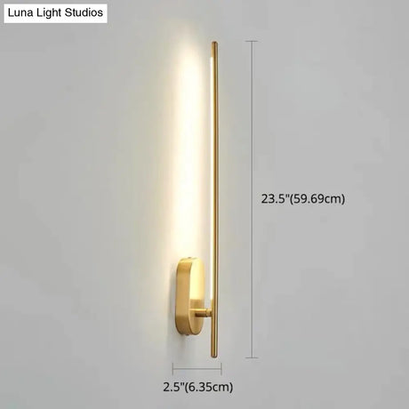 Modern Metal Wall Lamp For Bedroom & Living Room - Linear Strip Lighting