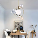 Modern Metallic Chandelier: Gold Universe Suspension Light For Living Room & Hotel