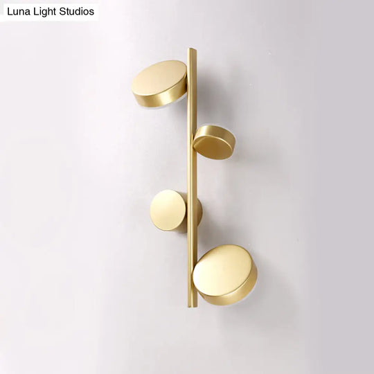 Modern Metallic Circle Wall Mount Led Lighting For Living Room