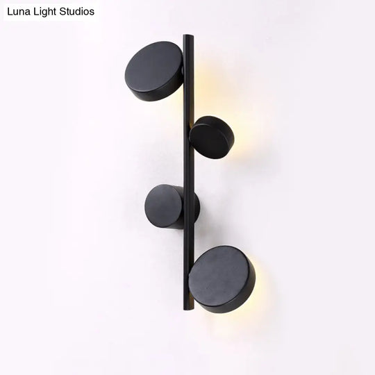 Modern Metallic Circle Wall Mount Led Lighting For Living Room
