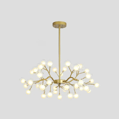 Modern Metallic Starburst Chandelier Led Pendant Light For Living Room 45 / Gold B