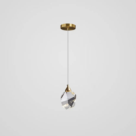 Modern Mini Crystal Pendant Light With Brass Finish For Living Room Bar And Coffee Shop Ceiling