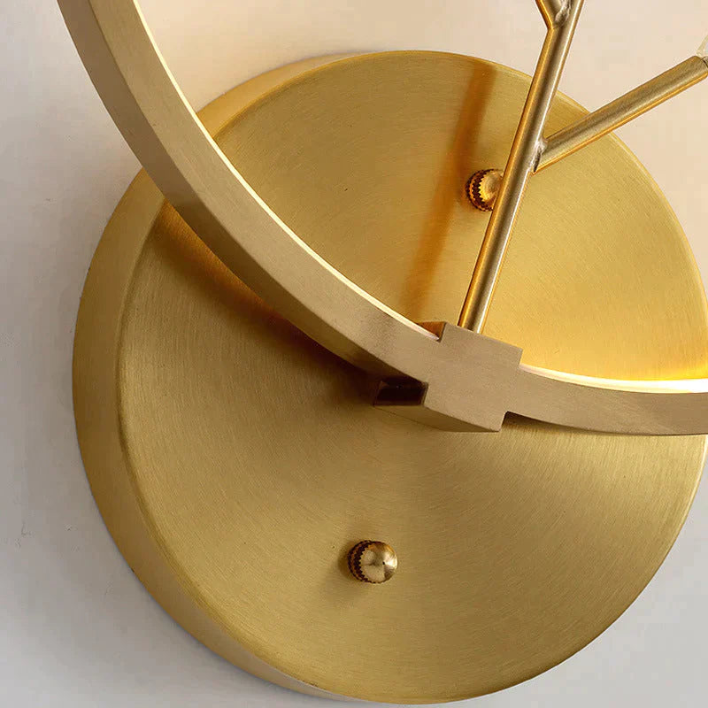 Modern Minimalist Bedroom Headlights With All-Copper Wall Lamps Copper